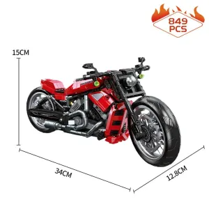 Tech MOC Harley Night Rod Motorcycle Bricks Toy 91020