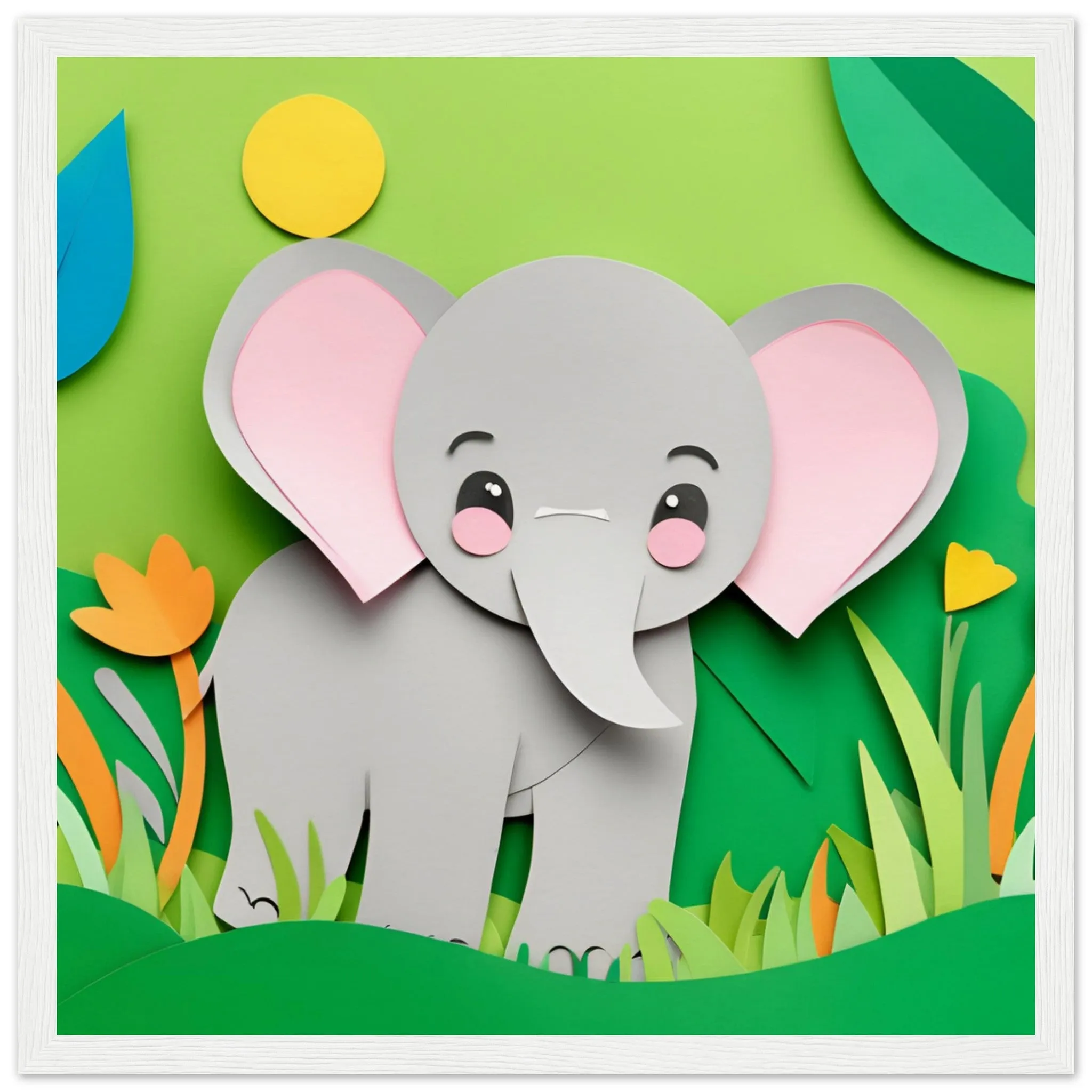 The beauty of paper animal art: Elephant (2 Designs)