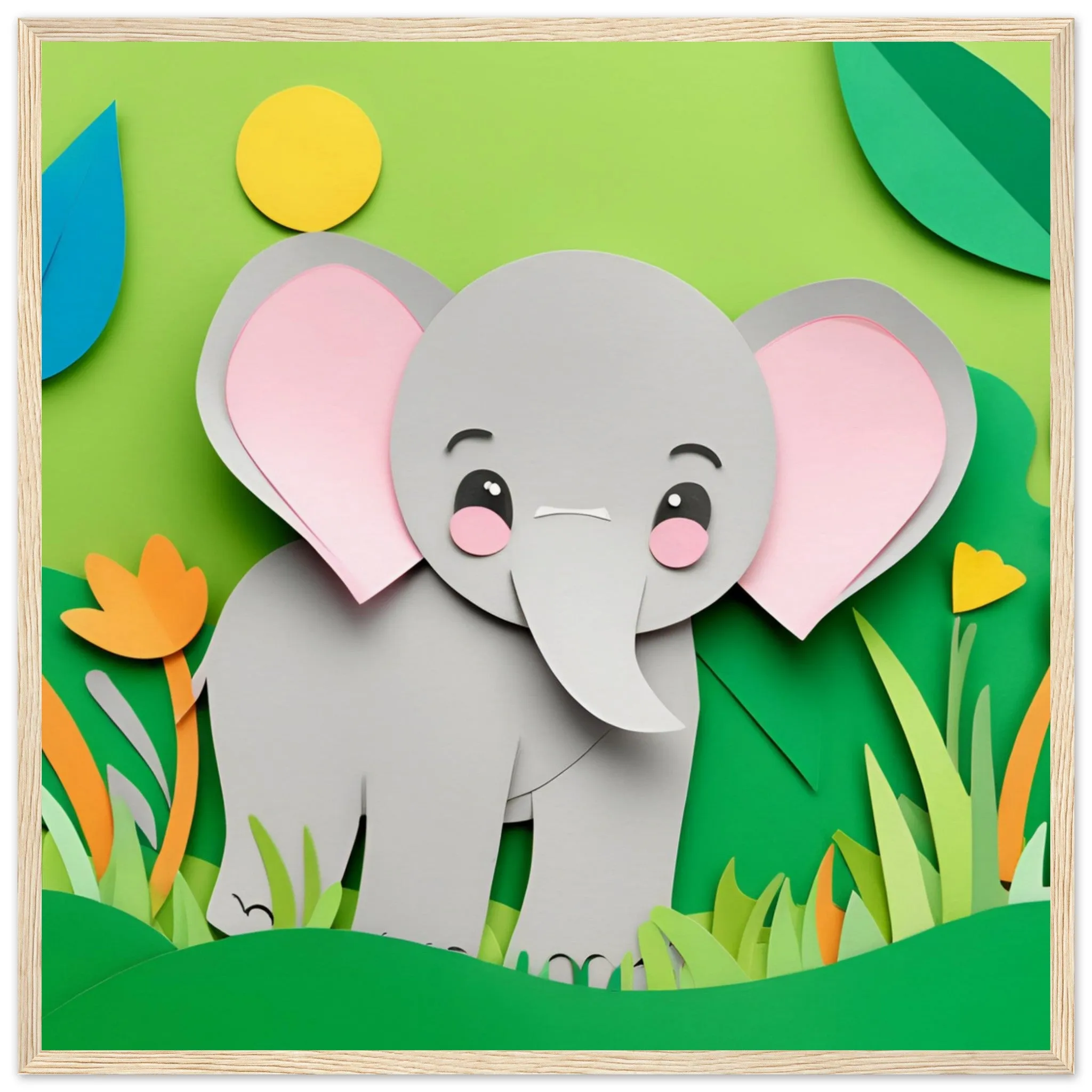 The beauty of paper animal art: Elephant (2 Designs)