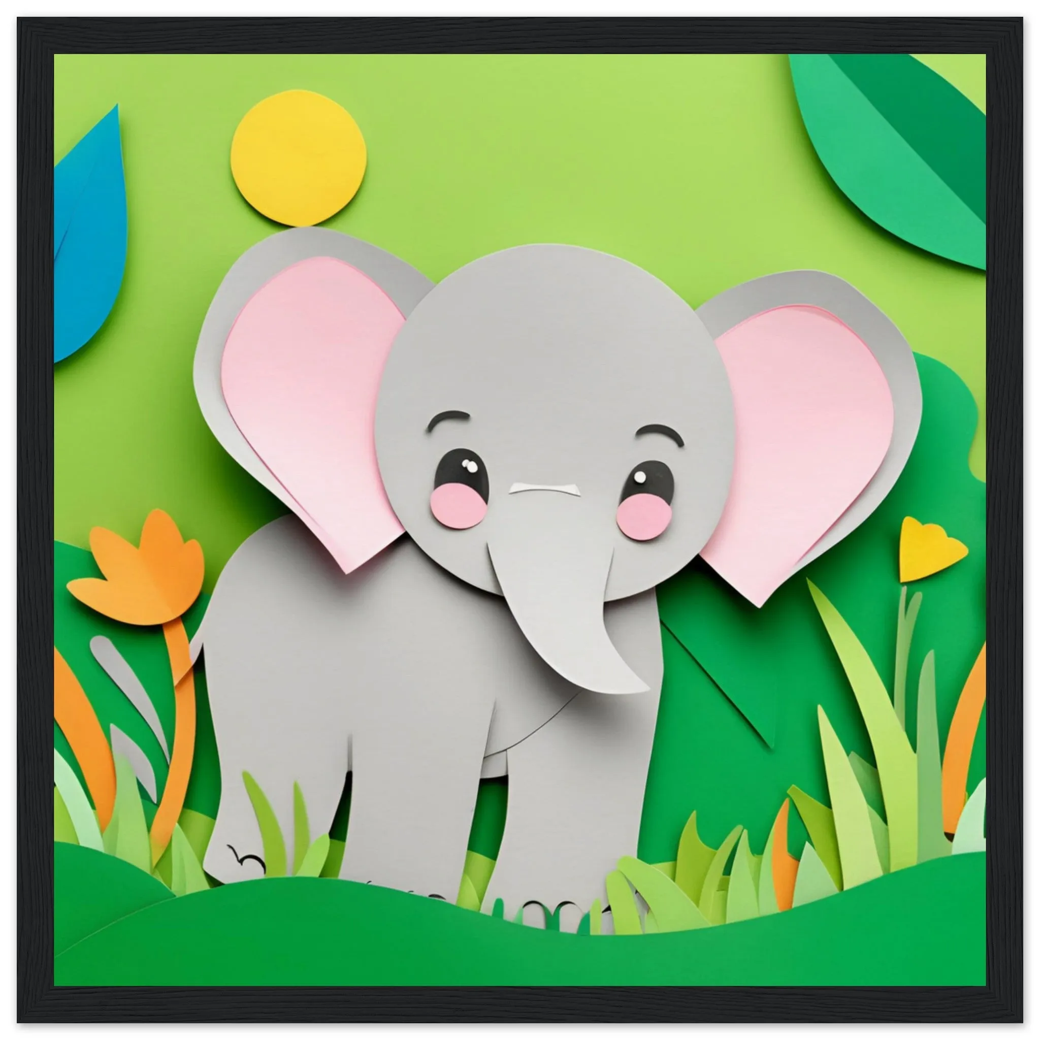 The beauty of paper animal art: Elephant (2 Designs)