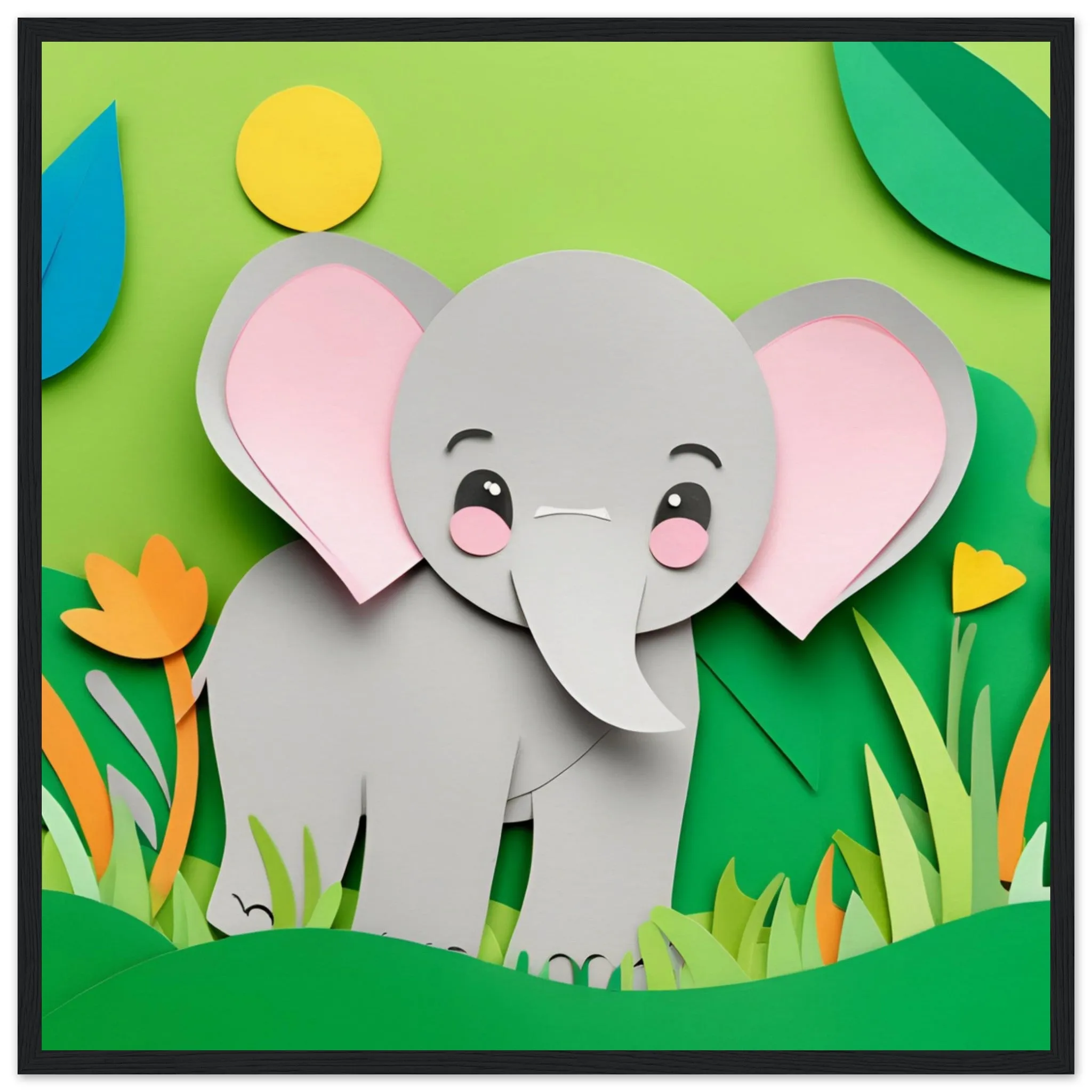 The beauty of paper animal art: Elephant (2 Designs)