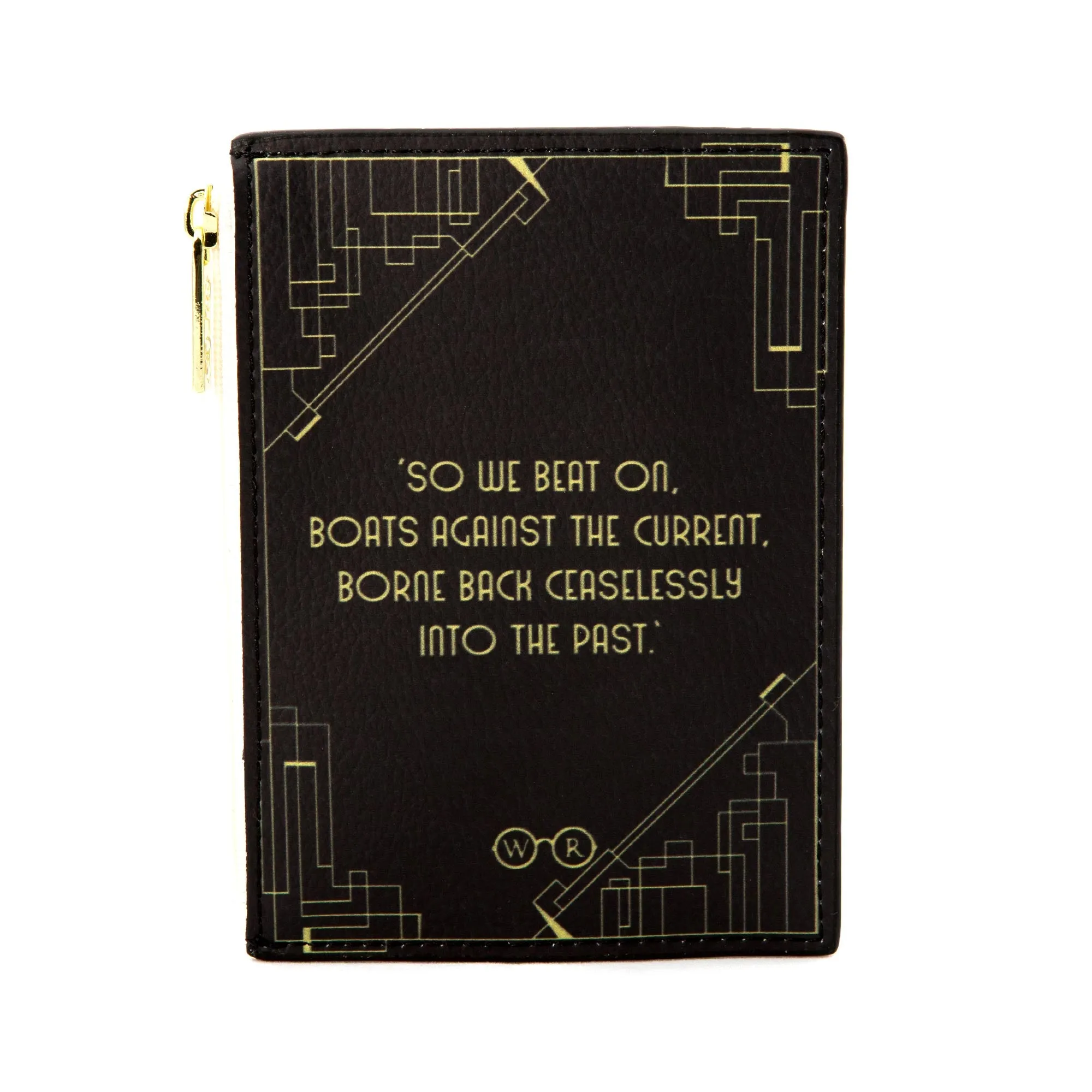 The Great Gatsby Art Deco Black Book Coin Purse Wallet