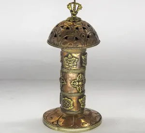 Tibetan Symbol Copper incense burner