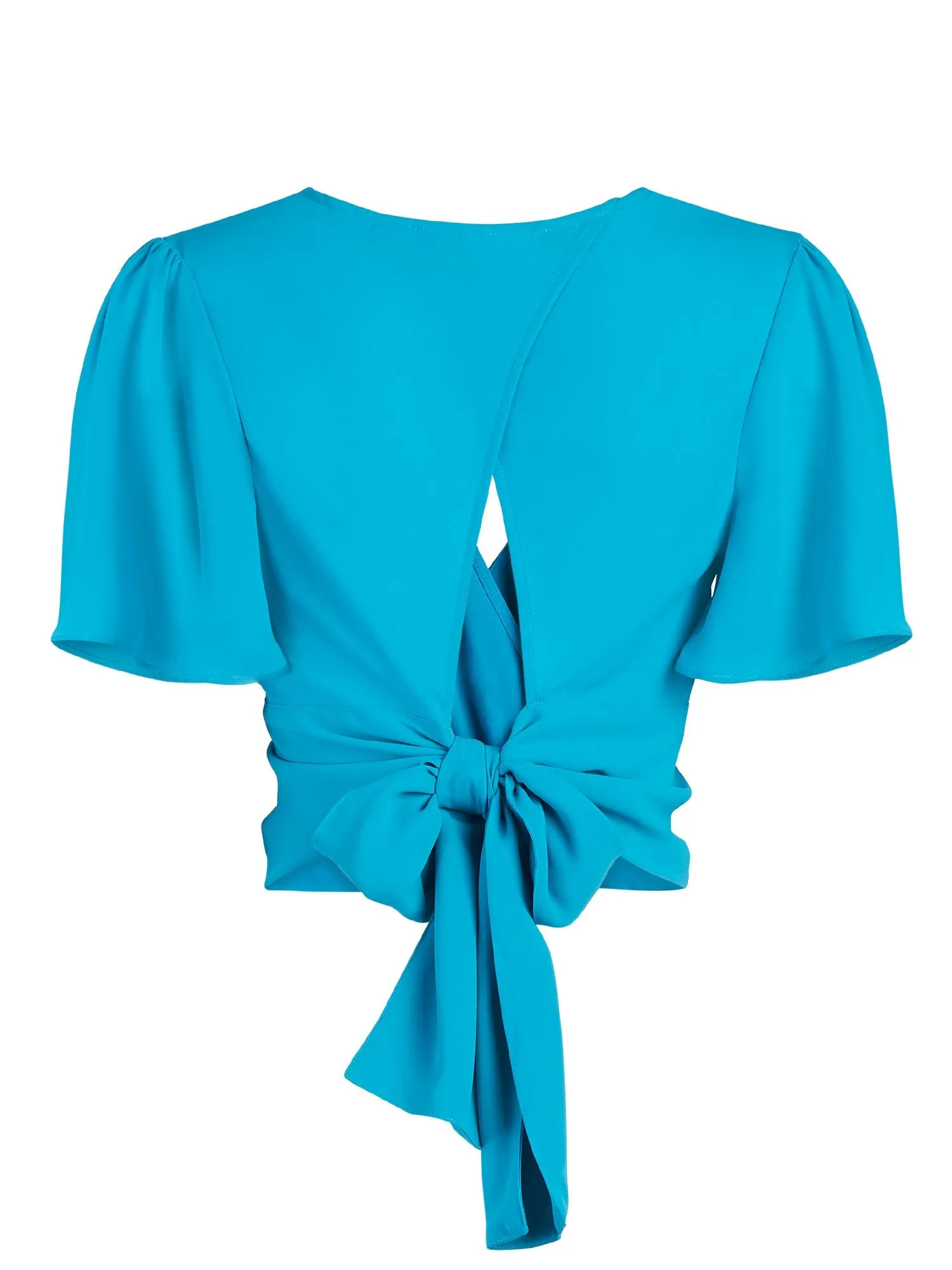 Tie-Back Wrap Blouse