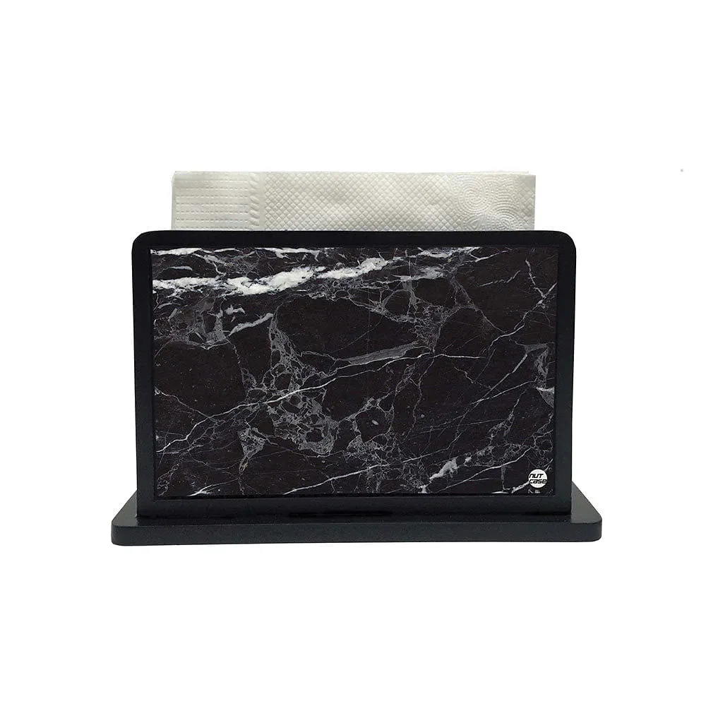 Tissue Holder Paper Napkin Stand - Marble Black