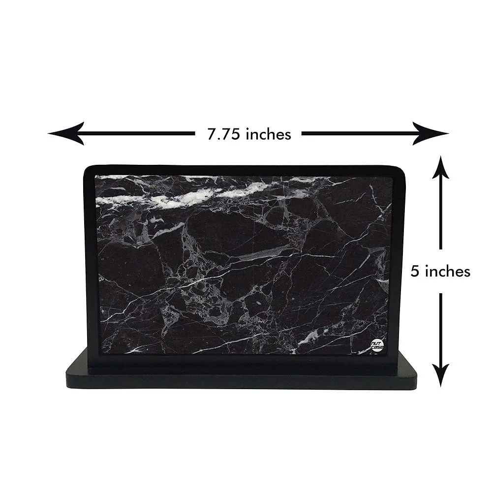 Tissue Holder Paper Napkin Stand - Marble Black