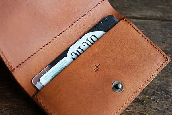 Tri-Fold Leather Wallet, Made in Japan