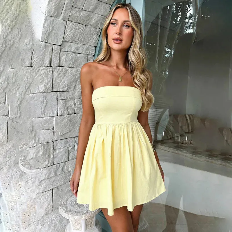 Tube Flare Stylish Mini Dress