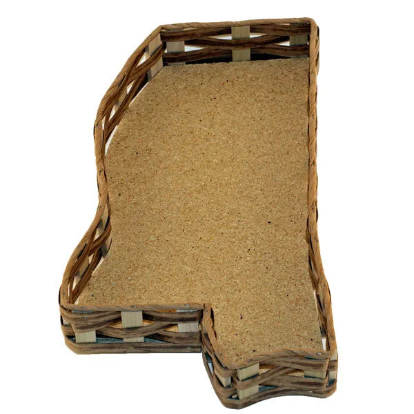 Unfilled Mississippi Shaped Basket Medium (14"x8")