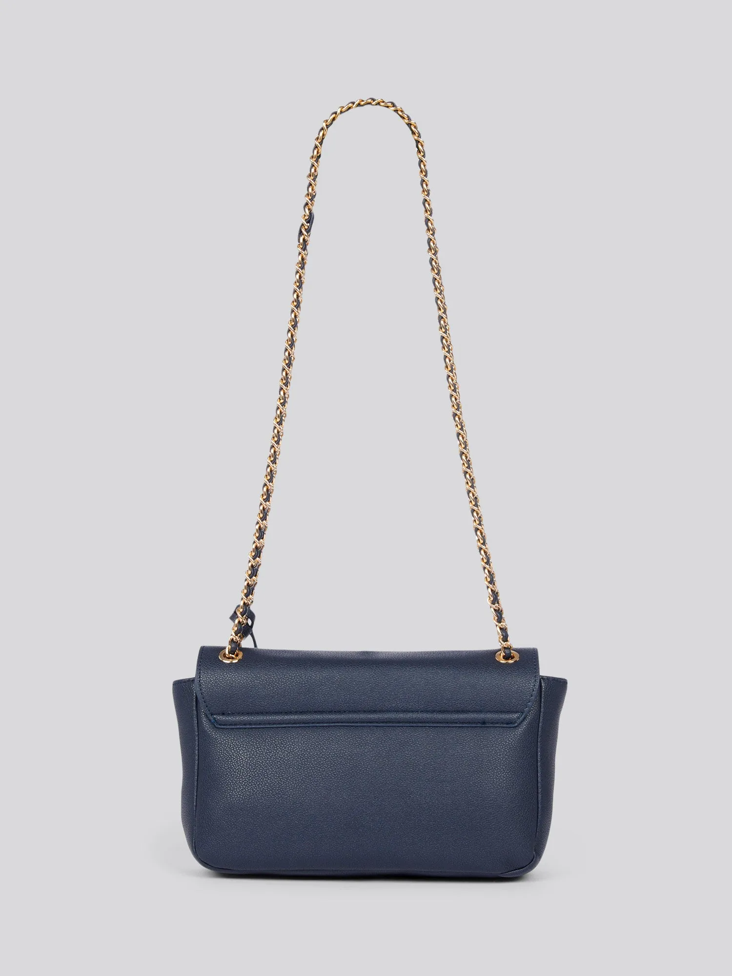 U.S. Polo Assn. Womens Jones Flap Crossbody Chain Bag in Navy