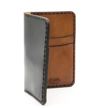 Vertical Wallet // Black Cordovan