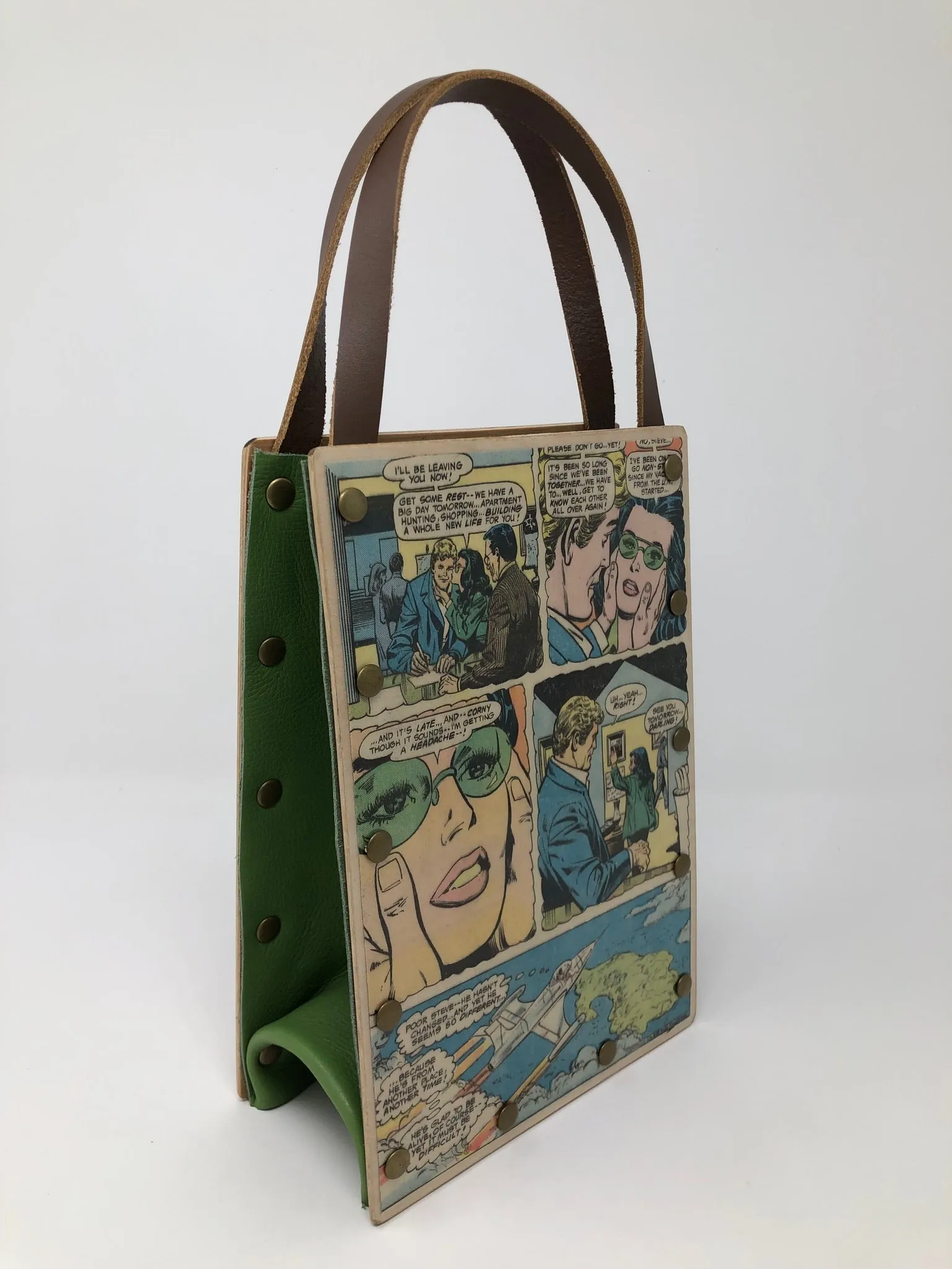 Vintage Wonder Woman Handbag - Justice League Heros Wonder Woman and Superman