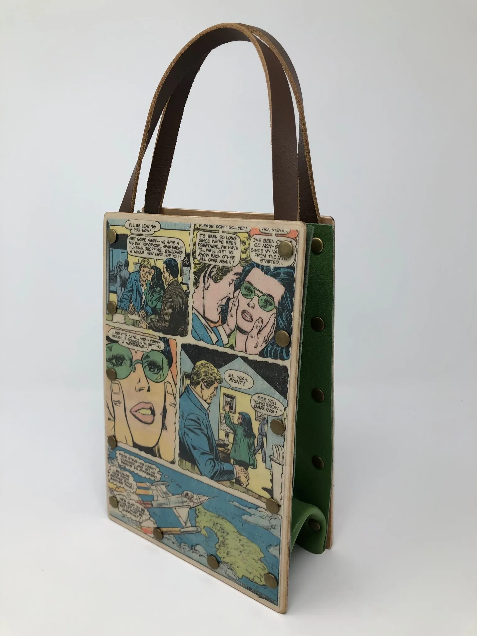 Vintage Wonder Woman Handbag - Justice League Heros Wonder Woman and Superman