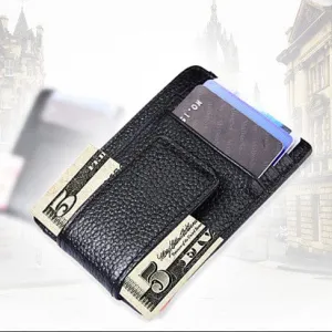 VistaShops Men's Money Clip with RFID Safe Wallet