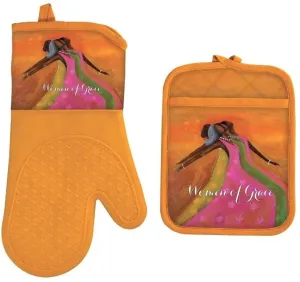 Woman of Grace Oven Mitt/Pot Holder Set