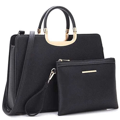 Women's Handbag Top Handle Tote Satchel Purse w/Matching Wristlet Wallet  (8 colors)