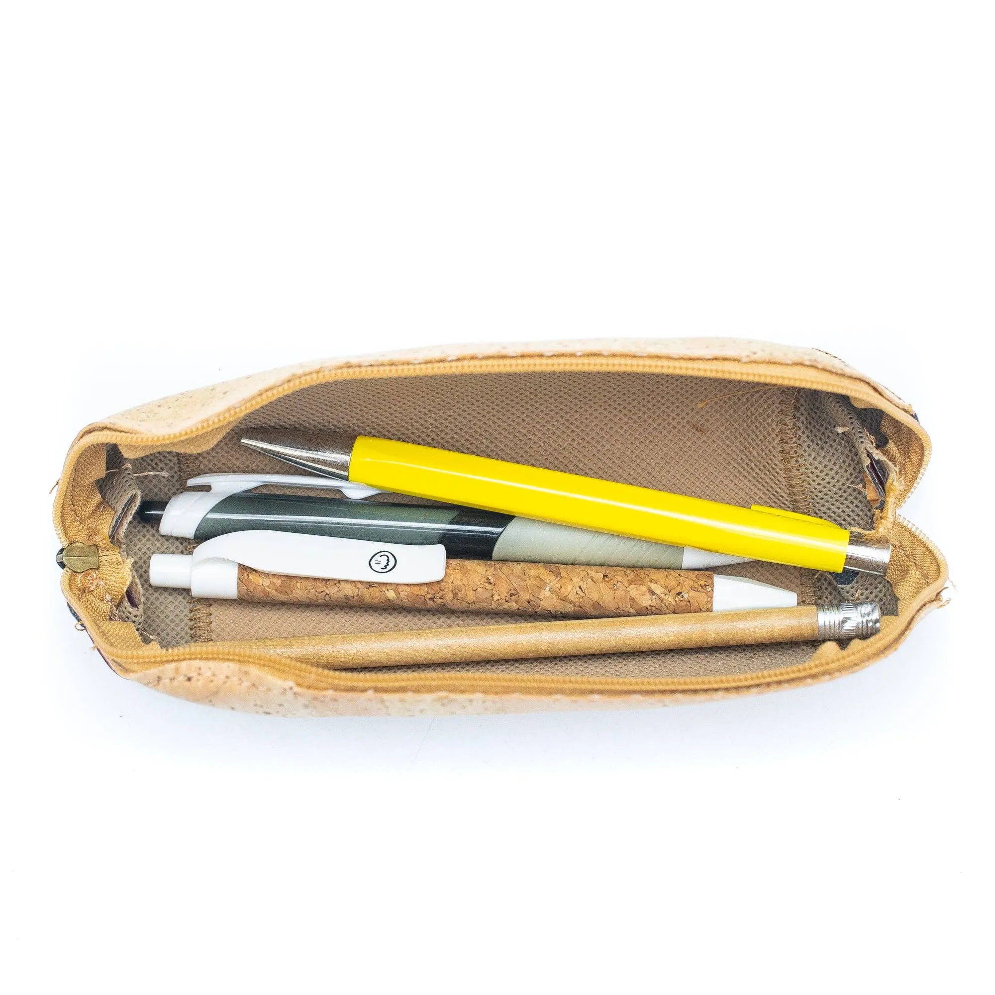 Yellow cork Pencil case  Cork Pouch Bagd-273-C(5units)