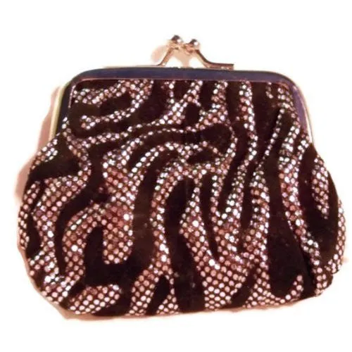 Zebra Sparkle Coin Purse